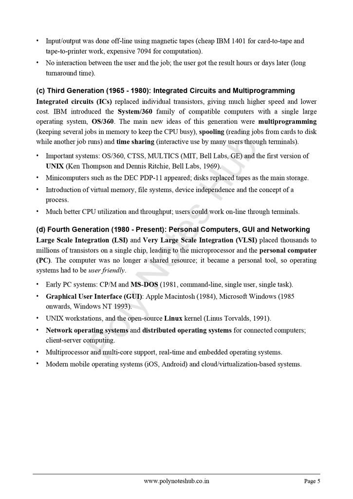 Operating System Handwritten Notes PDF - Free Download Poly Notes Hub Download Operating System Handwritten Notes PDFs for Diploma and Degree Engineering (Chapter-wise) - Poly Notes Hub
