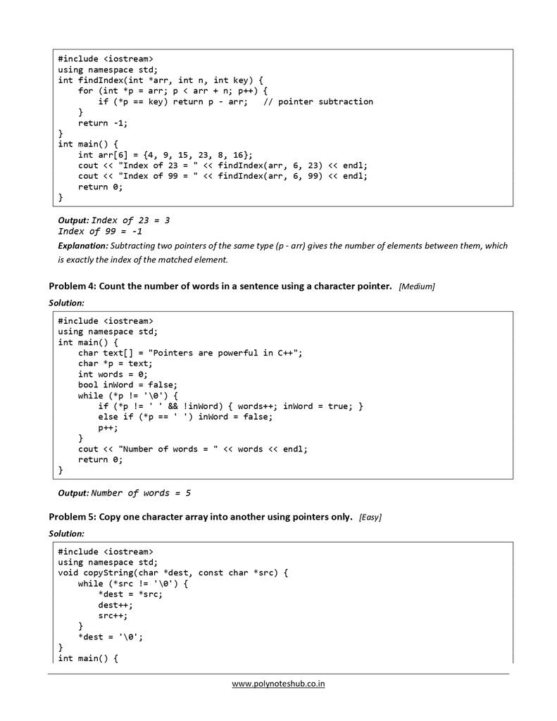 Pointers in C++ Free Notes PDF - Download Now Poly Notes Hub Download Pointers in C++ Free Notes PDF for computer science students - poly notes hub