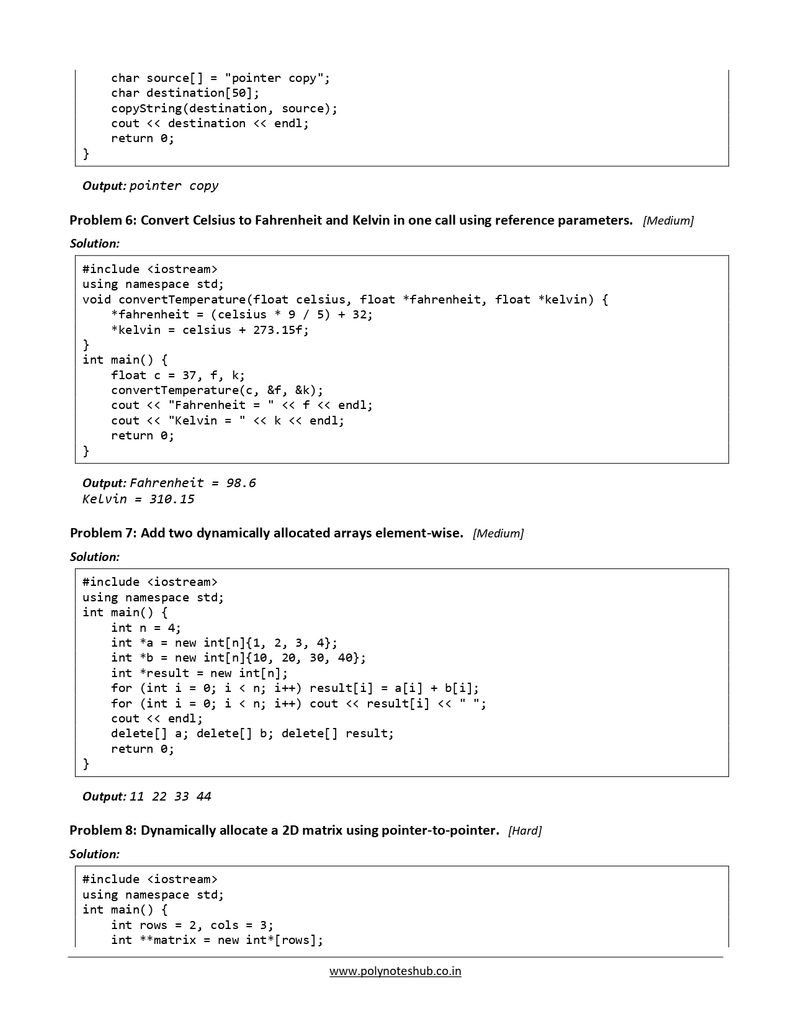 Pointers in C++ Free Notes PDF - Download Now Poly Notes Hub Download Pointers in C++ Free Notes PDF for computer science students - poly notes hub