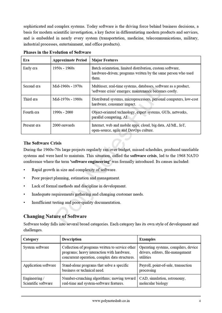 Software Engineering Notes PDF - Free Download Poly Notes Hub Software Engineering Free Lecture and Handwritten Notes PDFs - Poly Notes Hub