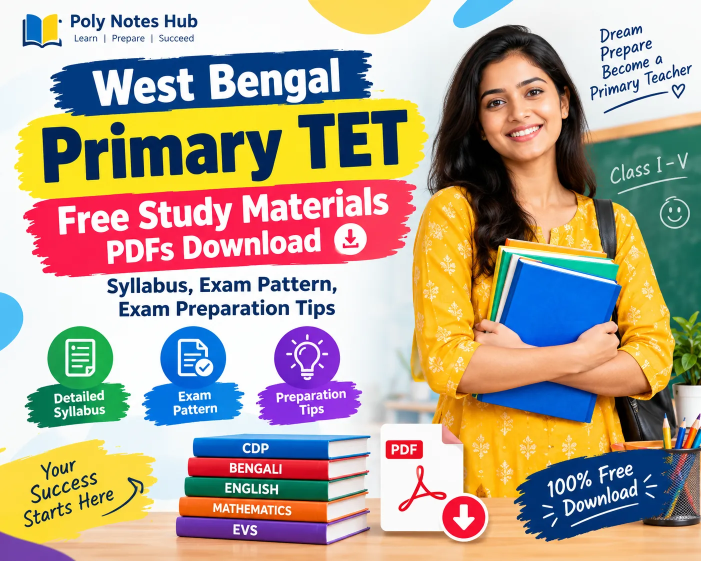 West Bengal Primary TET Free Study Materials PDFs Download Poly Notes Hub West Bengal Primary TET Free Study Materials PDFs: Subject-Wise Syllabus and Exam Pattern - poly notes hub