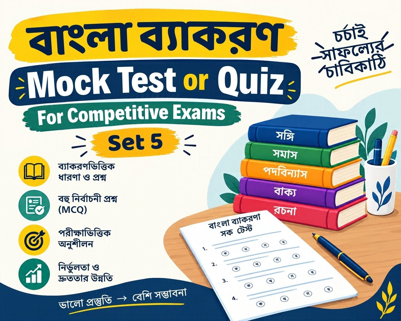 Bengali Grammar Mock Test or Quiz For Competitive Exams - Set 5 - Poly Notes Hub