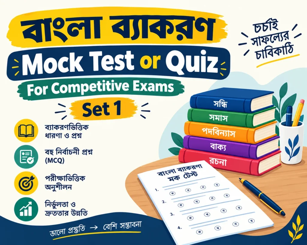 Bengali Grammar Mock Test or Quiz For Competitive Exams - Set 1 - Poly Notes Hub